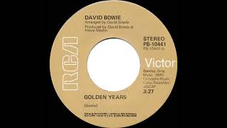 1976 HITS ARCHIVE Golden Years  David Bowie stereo 45 single version [upl. by Yerak623]