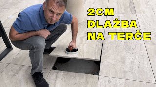 TERASA  2CM dlažba na terče  jednoduchý servis  RIVESTI [upl. by Chaney]