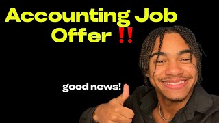 Excellent New I have received an Accounting Job Offer in Edmonton [upl. by Spancake]