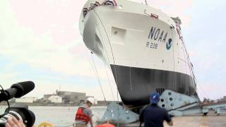 Christening and Launch of the NOAA Ship Reuben Lasker  June 16 2012 [upl. by Vaughn]