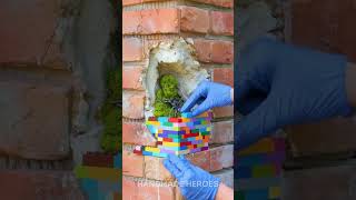 Brick wall restoration using Lego 🧱 [upl. by Aisor600]