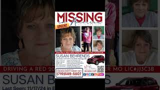 65 YEAR OLD SUSAN BEHRENDS IS MISSING FROM EXCELSIOR SPRINGS MISSOURI HELP BRING HER HOME [upl. by Hgielram]