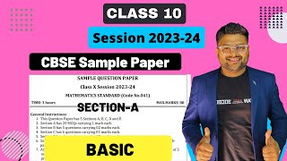 Class 10 Maths Basic Sample Paper For Term 1 [upl. by Methuselah]