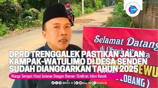 Aksi Banner Sindiran Pinggir Jalan DPRD Trenggalek Pastikan jalan di Senden Sudah DIanggarkan 1 M [upl. by Ennovyhs]