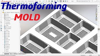 THERMOFORMING MOLD  SOLIDWORKS TUTORIAL [upl. by Rossen183]