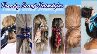 Trendy Scraf Hairstyles  Scarf Hairstyles For long hair  Scarf Hairstyles With Braids [upl. by Rebecca]