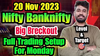 Nifty and Banknifty Analysis 20 November 2023  Market analysis for tomorrow [upl. by Enomad]