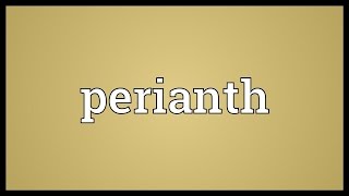 Perianth Meaning [upl. by Ecinert112]