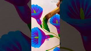 Easiest flower painting tutorial 😱shorts [upl. by Notsur338]