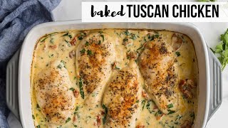 EASY Baked Tuscan Chicken  made in ONE pan  The Recipe Rebel [upl. by Risteau]