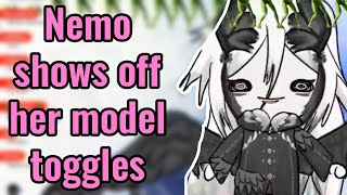 Nemo shows off her model toggles [upl. by Halsey]