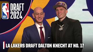 The Los Angeles Lakers draft Dalton Knecht with the 17th pick in the 2024 NBA Draft  2024 NBA Draft [upl. by Nivert]