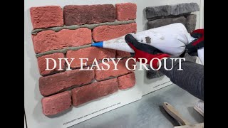 EASY MORTAR JOINT HOW TO GROUT BRICKS AND STONES [upl. by Lerim]