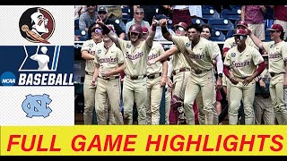 Florida State vs North Carolina FULL GAME HIGHLIGHTS IN 2  College Super Baseball Regionals 2024 [upl. by Jaella]