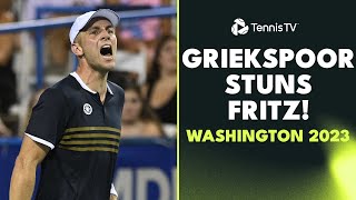 Tallon Griekspoor Shocks Taylor Fritz  Washington 2023 Highlights [upl. by Dranyam849]