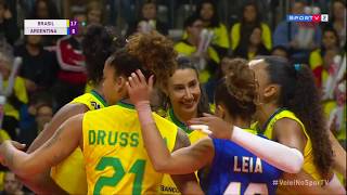 Amistoso Internacional de Vôlei Feminino 2019  Brasil x Argentina  Jogo 2 [upl. by Emawk]