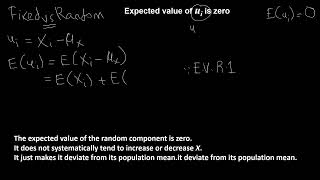 Proof Expected value of random component u is Zero  Doughterty Review ChapterEconometrics [upl. by Crescen]