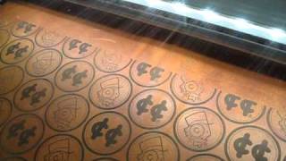 Laser engraving rawhide leather [upl. by Ahsain]