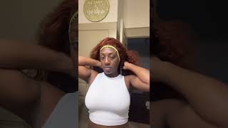 Ginger wig install grwm wiginstall shortsfeed gingerwig wiginfluencer wigtutorial nfl [upl. by Chimene]