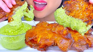 ASMR CRISPY SMASHED POTATOES AND GREEN SAUCE  ASMR Phan [upl. by Pappano795]