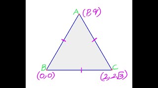 Coordinate Geometry Find the third vertex of an equilateral triangle given the two vertices [upl. by Ahsiekat]