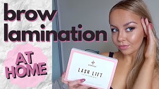 Easy DIY Brow Lamination at Home  for beginners [upl. by Nayllij]