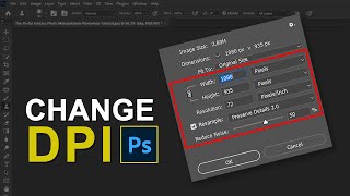 How to Change DPI in Photoshop  Photoshop Tricks and Tips [upl. by Nemlaz]