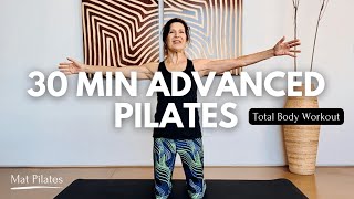 30 MIN ADVANCED MAT PILATES  TOTAL BODY WORKOUT [upl. by Mita519]