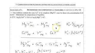 Correction commentée du IV réactions de compétition du cours SA4 les équilibres de complexation [upl. by Emyaj]