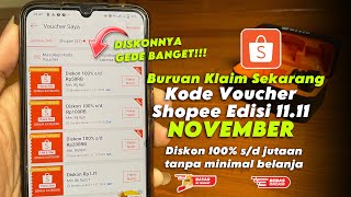 Cara memakai voucher shopee diskon 100 sd jutaan edisi 1111 november 2024 [upl. by Anirazc]