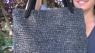 COMO HACER UN BOLSO FACIL DE CROCHET DE PUNTO BAJO EN GANCHILLOsingle crochet stitch bag [upl. by Zeus385]