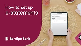 How to set up eStatements  Bendigo Bank [upl. by Hadeehsar]