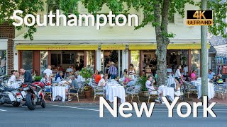 Walking Southampton New York 4K  Southampton New York  Main Street [upl. by Elynad538]