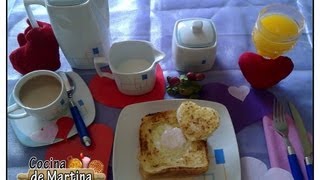 Desayuno romántico  Recetas para San Valentín  Cocina de Martina [upl. by Yuma]