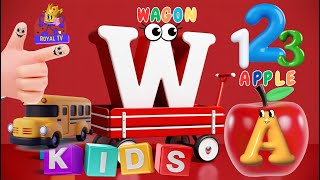 ABC Song for Kids the Letter W Nursery Rhymes and Fun Songs Phonics Colors and Counting [upl. by Iddo350]