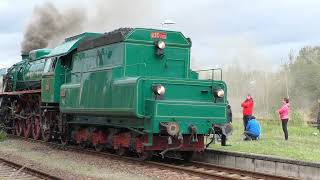 Die Dampflok 486007 quotDer Grüne Antonquot kommt am 13102024 nach Ebersbach Sachs [upl. by Arik]