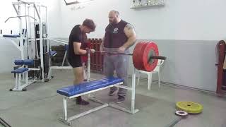 Bench press 170kg  Panagiotis Tarinidis 69kg [upl. by Kcin134]