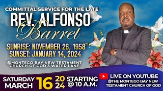 Homegoing Service for the Late Rev Alfonso Barrett  March 16  10 a m [upl. by Avad]