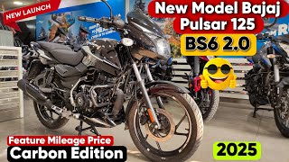 NEW MODEL BAJAJ PULSAR 125 DISCCARBON EDITION ONROAD PRICEMILEAGE 👉150CC वाला look 125cc में 😮 [upl. by Hausmann574]