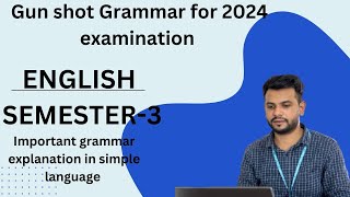 English grammar  semester 3 important grammar explanation in simple language  Osmania university [upl. by Shirline]