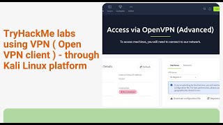 How to connect to TryHackMe labs using VPN  OpenVPN client   through Kali Linux platform [upl. by Cirillo]