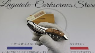 Prestige Laguiole Corkscrew Damascus Blade amp Juniper By Laguiole en Aubrac [upl. by Marvin675]