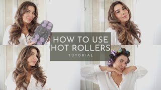 HOW TO USE HOT ROLLERS Conair Hot Rollers Tutorial for bouncy curls [upl. by Gustaf]