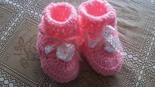 Zapatitos para bebe en crochet [upl. by Ibrik]