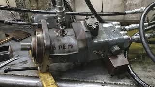 ГТС Испытания на стенде гидромотора Testing hydraulic pumps 165036 [upl. by Anizor]