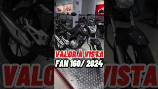 VALOR A VISTA DA CG 160 FAN CINZA MODELO 2024 MOTOSmotocicleta loucospormotos fan160 honda160 [upl. by Eah]