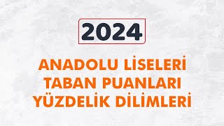 2024 Anadolu Liseleri Taban Puanları ve Yüzdelik Dilimleri [upl. by Giglio]