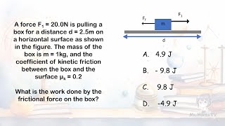 Work done by the frictional force  Physics lab tech test  Q2 [upl. by Etteuqaj]