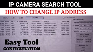 How To Change IP ADDRESS of IP CAMERA IP CAMERA SEARCH TOOL  IP Finder Tool Easy Tool TechOrMore [upl. by Nueoht]