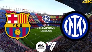 EA FC24  Inter Milan Vs Barcelona  UCL 2nd League Match Epic Gameplay fc24mobile [upl. by Young]